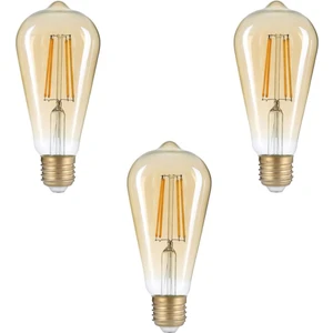 LED Filament Rustik Ampul 6W Gün Işığı - 3 Adet