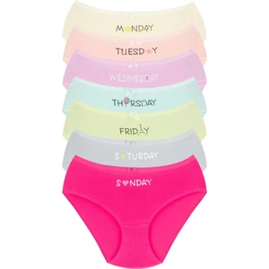 New Lilla 007 Kız Çoçuk Mix Color 7'li Paket Baskılı Külot V2