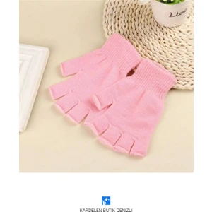Kardelen Butik Denizli Çocuk ve Genç Likralı ( Elastik ) Parmaksız Eldiven ( Unisex ) ( 5-12 Yaş )