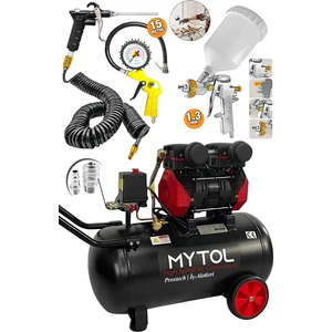 En Çok Tercih Edilen 1,5 Hp 50 Litre Yağsız Sessiz Hava Kompresörü ve Havalı Alet Seti