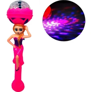 Anna Frozen Karlar Ülkesi Işıklı Müzikli   Disko Topu Dönence Pembe