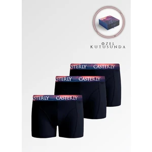 Erkek Siyah Boxer 3'lü Set: Özel Premium Kutusunda, Katlanma Yapmayan Özel Kumaş ve Sağlam Dikişler