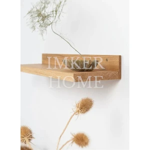 IMKER HOME Masif Ahşap Tekli Duvar Rafı Mutfak Banyo Salon Duvar Düzenleyici Organizer Doğal Ağaç Terek