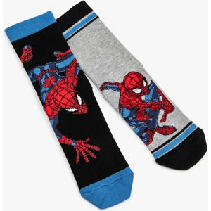 2'li Örümcek Adam Baskılı Çorap Seti Lisanslı