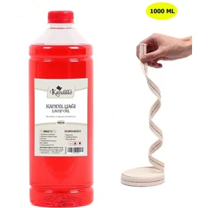 Dünya Magnet Kandillo Kırmızı Kandil Yağı İç Mekan 1 Lt. + 50 cm Fitil