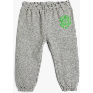 Basic Jogger Eşofman Altı Beli Lastikli Baskı Detaylı
