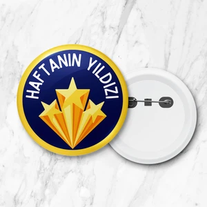 Haftanın Yıldızı Iğneli Yaka Rozeti 58 mm Model No: 03