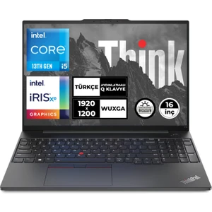 Thinkpad E16 Gen 1 Intel Core I5-1335U 16GB 512GB SSD 16" Wuxga Freedos Taşınabilir Bilgisayar 21JQS1TTZX
