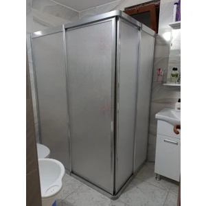 Nokta Duşakabin 110X90 Teknesiz Plastik Camlı Duşakabin