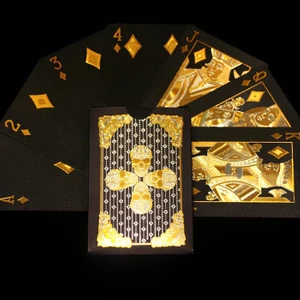 Weather Forecast Gold Siyah Kurukafa Iskambil Kağıdı Plastik Su Geçirmez Oyun Kağıdı CIN499