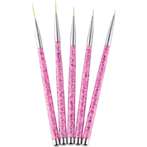 5'li Tırnak Süsleme Nail Art Fırça Seti 0 Numara Çizim Fırçaları