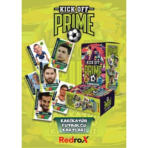 Kick Off Prime Karikatür Futbolcu Kartları 72 Adet Özel Kutu Özel Seri