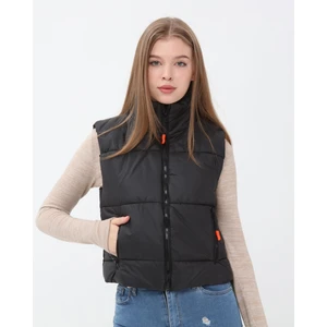 Kısa Kolsuz Yan Cepli Şişme Yelek - 11111.003 - Siyah