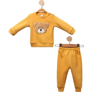 Puro Cotone Bebek Ikili Takım Krem