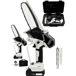 X25 598VF Kömürsüz Motor Otomatik Yağlamalı Şarjlı El Testeresi Ağaç Odun Dal Kesme Budama