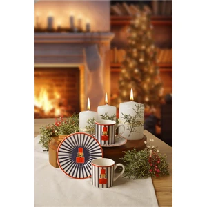 Heda Porselen Kurşun Asker 2 Kişilik Porselen Kahve Fincan Takımı