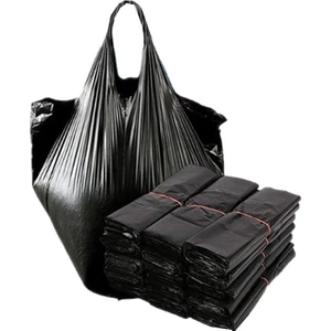 Siyah Jumbo Atlet Poşet 45X85 cm Ekstra Kalın Dayanıklı Poşet Esnek 1 Kılo 15 Adet