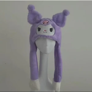 Piraye Gift Kuromi Tasarımlı Mor  Şapka Işıklı Oynar Kulaklı