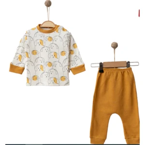 Puro Cotone Bebek Ikili Takım Sarı