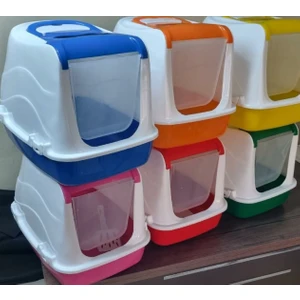 Hera Pet Karbon Filtreli Kapalı Kedi Tuvaleti - Kürek Hediyeli!