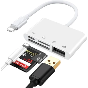 Fxn-88 Lightning To Kablo USB Sd Mikro Sd Kart Okuyucu iPhone Dönüştürücü Adaptör