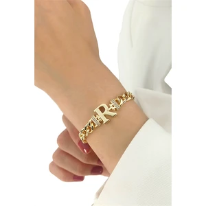 ÇLK Accessories R Harf Zirkon Taş Bileklik