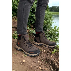 Soğuk Geçirmez Unisex Uzun Outdoor Trekking Bot Ayakkabı KAHVERENGİ