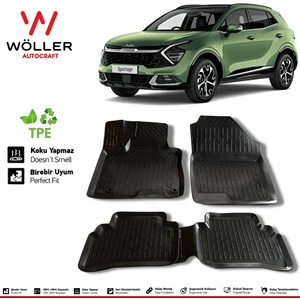 Kia Sportage Paspas 2022 Sonrası 3D Havuzlu Wöller Paspas