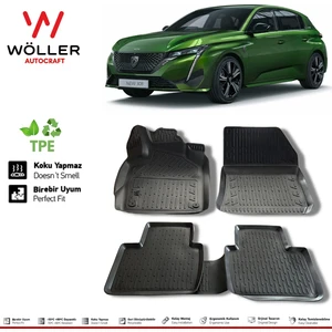 Peugeot 308 Paspas 2022 Sonrası 3D Havuzlu Wöller Paspas