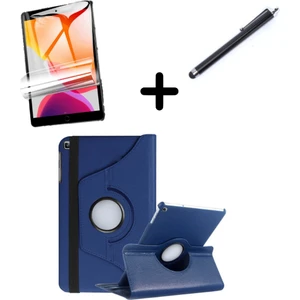 Samsung Galaxy Tab A9 Plus 11INÇ X210 X215 X216 Kılıf Dönen Tablet Kilifi Ekran Koruyucu+Kalem