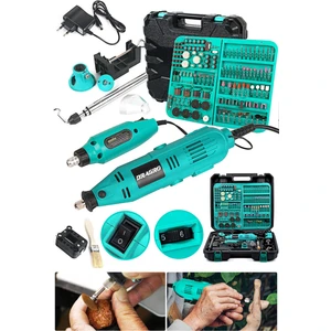 Alman 400 Watt 352 Parça 60.000 Rpm 6 Kademe Devir Ayarlı Hobi Gravür Seti Mini Taşlama Makinesi