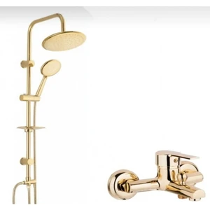 Bdl Armatür Gold Robot Duş Seti ve Banyo Bataryası Musluğu Çeşmesi Garantili