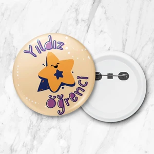 Yıldız Öğrenci Iğneli Yaka Rozeti 58MM (Model No: 02)