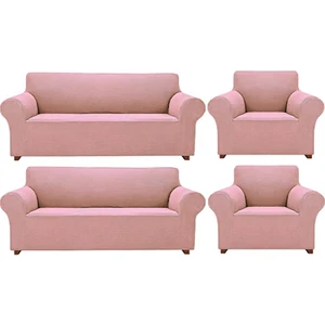 Bright Home Likrali Koltuk, Kanepe, Çekyat Örtüsü Lastikli, Pitikare Desen 3+3+1+1 Takım