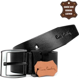 Pierre Cardin Pc452 Erkek 4,5 Cm Deri Kemer Siyah