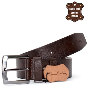 Pierre Cardin Pc402 Erkek 4 Cm Deri Kemer Kahverengi