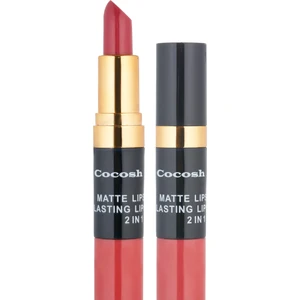 Cocosh She Smile Matte Lipstick & Lipgloss Ruj 2in1 06 Rusty, Mat-Islak Deneyim Bir Arada, Yoğun Pigmentasyon