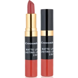 Cocosh She Smile Matte Lipstick & Lipgloss Ruj 2in1 03 Tile, Mat-Islak Deneyim Bir Arada, Yoğun Pigmentasyon