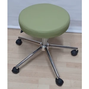 Kamusal Market Ofis Taburesi Elden Hidrolikli Açık Yeşil Suni Deri Metal Yıldız Ayaklı