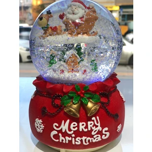 Sevgi Aksesuar Kar Küresi Noel-Yılbaşı Büyük Boy Müzik ve Işıklı