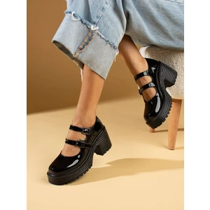 Alemdar Shoes Luna Siyah Rugan Kadın Loafer