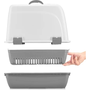 Elekli Kapalı Kedi Tuvaleti.