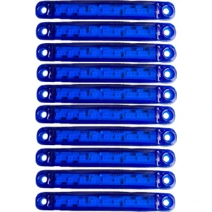 Ahmet Otomotiv 9'lu Parmak LED 12-24 Volt Uyumlu (10 Adet- Mavi)