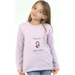 Dekim Moda Kız Çocuk Uzun Kollu Tişörtıslami Hijab Baskılı