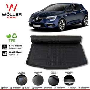 Renault Megane 4 Hb Bagaj Havuzu 2016 2021 Arası 3D Wöller Ultraflex Esnek