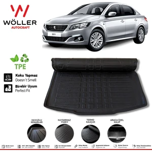 Peugeot 301 Bagaj Havuzu 2012 2022 Arası 3D Wöller Ultraflex Esnek