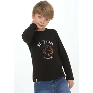 Dekim Moda Erkek Çocuk Uzun Kollu Aslan Baskılı Islami Sahabe Tişört  Hz Hamza