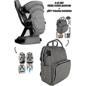 U.s.f Ergonomik Bebek Taşıma Kangurusu  Bebek Kanguru & Bebek Bakım Çantası 2'li Set