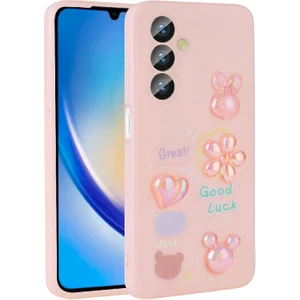 Techno Guru Samsung Galaxy A24 Kılıf Kabartma Figürlü Parlak Zore Toys Silikon Kapak