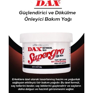 Dax For Men Erkeklere Özel Hacim ve Yoğunluk Sağlayan Bakım Yağı 198GR